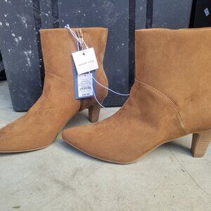 Universal Thread Camel Suede Heeled Booties